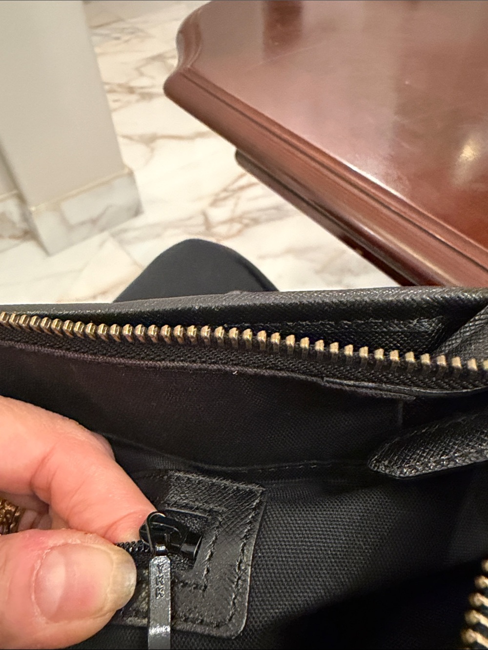 Burberry Beige Plaid Tote with Black Trim - Picture 3 of 13